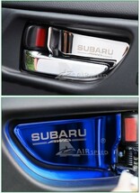 【送料140円】【黒 ブラック】スバル ドア インナー ハンドル プレート カバー STI レガシー インプレッサ ロック ストライカー SUBARU_画像8