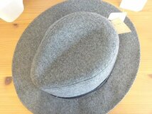 ... ヒデトレーディング ... メンズ・紳士　中折れハット　フェドラハット　灰色帽子　サイズ５７cm〜５９cm　キャップ　帽子　タグ付_画像8