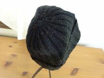 ＋ G.U. ＋メンズ・レディース　黒色帽子　編み込みハット　カラフル柄　サイズ５６cm〜５９cm　キャップ　帽子_画像4