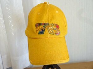 ∨ フーセンウサギ ∨キッズ帽子　黄色帽子　アウトドアキャップ　サイズ５６cm〜５８cm　キャップ　帽子　コットン帽