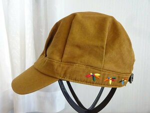 ≦ マニファクチャー ≧ レディース・ガールズ　ワークキャップ　サイズ５７cm〜５９cm　ベージュ色　キャップ　帽子　コットン帽
