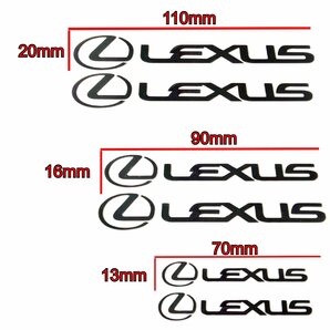 【6枚セット】黒LEXUS レクサス デカール ロゴ ステッカー エンブレム シール トヨタ 車 転写タイプの画像2