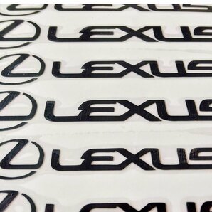 【6枚セット】黒LEXUS レクサス デカール ロゴ ステッカー エンブレム シール トヨタ 車 転写タイプの画像3