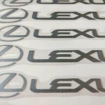 【6枚セット】シルバー LEXUS レクサス デカール ロゴ ステッカー エンブレム シール トヨタ 車 転写タイプ_画像3