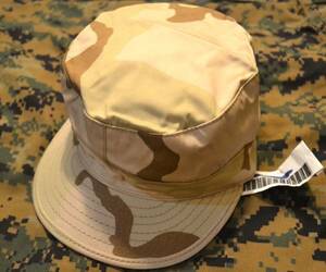 新品 実物 米軍放出品 3C デザート迷彩 パトロールキャップ 帽子 # Sサイズ 54cm USMC ACU NWU 6 3/4