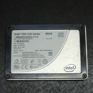 【検品済み/使用6時間】INTEL SSD 320series 80GB SSDSA2CW080G3 管理:e-93