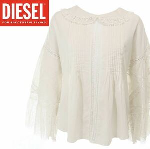 【新品】ディーゼル DIESEL コットンボイル レース　長袖　ブラウス