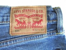 リーバイス Levi's 511 デニムパンツ ジーンズ スリム ブルー W32 メンズ_画像3