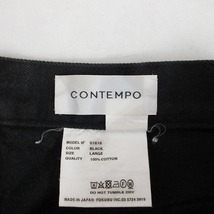 コンテンポ CONTEMPO 美品 近年モデル ジーンズ デニム 51616 ダメージ加工 カットオフ加工 黒 ブラック L 約34インチ 0820 メンズ_画像7