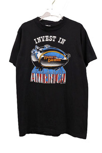 ヴィンテージ VINTAGE 80'S HARLEY DAVIDSON INVEST IN AMERICA ハーレーダビッドソン 半袖 プリント Tシャツ M 230828● メンズ