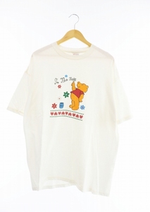 ヴィンテージ VINTAGE 90s POOH I'm The Boss HANES BEEFY-T プーさん アイム ザ ボス Tシャツ アニメT キャラT 半袖 XL 白 ホワイト