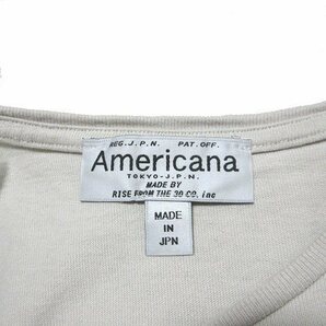 アメリカーナ AMERICANA 近年 サイドジップ 半袖 カットソー Tシャツ ロゴプリント M ライトグレー ■U90 X レディースの画像7