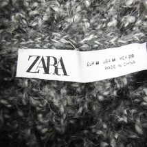 ザラ ZARA ニット セーター 長袖 タートルネック オーバーサイズ M ダークグレー /YM5 レディース_画像4