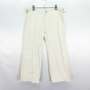  Aigle AIGLE pants bottoms cropped pants Roo z side belt cotton M ivory *EKM lady's 