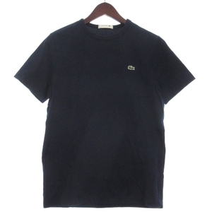 ラコステ LACOSTE Tシャツ カットソー 半袖 ワニワッペン コットン ネイビー 3 メンズ