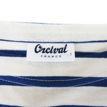 オーチバル ORCIVAL オーシバル Tシャツ カットソー 半袖 ボーダー ボートネック コットン 1 ブルー系 NW22-112-01 レディース_画像7