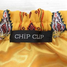 チップクリップ chip clip 半袖 オフショル ブラウス L 黄 マスタード 総柄 裏地付き レディース_画像3