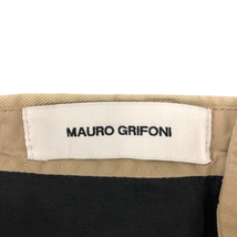 マウログリフォーニ MAURO GRIFONI パンツ ボトムス チノパン タック ボタンフライ ロールアップ コットン 無地 46 ベージュ レディース_画像3