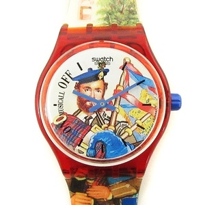  Swatch SWATCH наручные часы MusiCall аналог кварц 2 стрелки многоцветный часы #SM0 мужской женский 