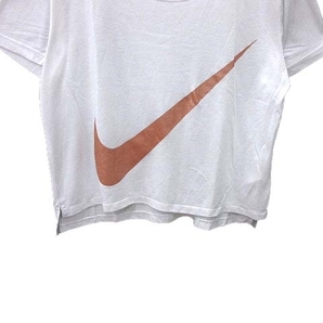 ナイキ NIKE Tシャツ カットソー ロゴプリント 半袖 S 白 ホワイト /YK レディースの画像3