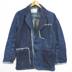 リーバイス レッドループ LEVI'S redloop リメイク 加工 3B テーラード デニム ジャケット レザーポケット M ブルー 2sa5051 メンズ