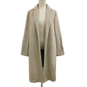  Zara ZARA coat Cesta - long front opening plain long sleeve USA L beige lady's 