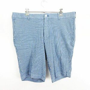 ポールスチュアート PAUL STUART SPORT ショートパンツ ボトムス ストライプ ロゴ ストレッチ 92 ブルー ※EKM メンズ