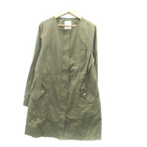  screw ViS no color coat spring coat middle height M khaki /HO17 lady's 