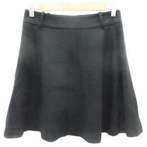  Iena IENA flair skirt mini height wool 38 black black /YM19 lady's 
