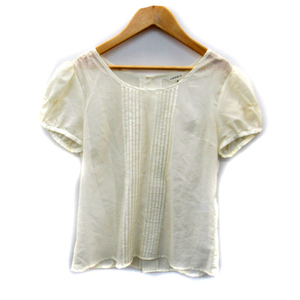  Lounie LOUNIE блуза рубашка короткий рукав раунд шея прозрачный 38 слоновая кость /SY46 женский 