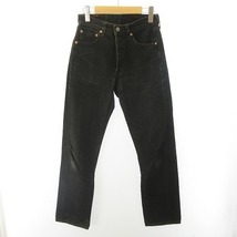 リーバイス Levi's 501 USA製 553刻印 ブラック デニム ジーンズ 5ポケット ボタンフライ W28 L34 約S ■GY09 メンズ_画像1