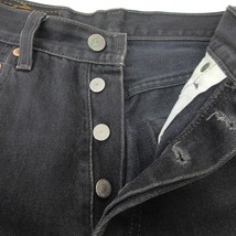 リーバイス Levi's 501 USA製 553刻印 ブラック デニム ジーンズ 5ポケット ボタンフライ W28 L34 約S ■GY09 メンズ_画像4