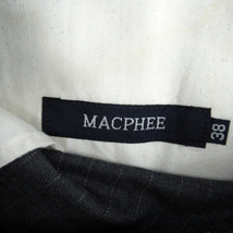 マカフィー MACPHEE トゥモローランド ハーフパンツ ストライプ柄 ウール 38 グレー /SM8 ■MO レディース_画像5