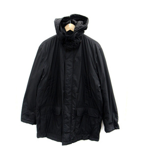 BRITISH KHAKI ブリティッシュカーキ 中綿ジャケット ミドル丈 2WAY フード付き LL 大きいサイズ 黒 ブラック /SM46 メンズ