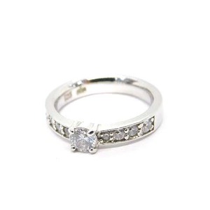 Ete Ete Ete Ring Ring Stone 925 7 Silver /Mf ■ OS Ladies