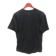 スタンダード STANDARD Tシャツ カットソー クルーネック ワンポイント 半袖 S 黒 ブラック 白 ホワイト /MS メンズ_画像4