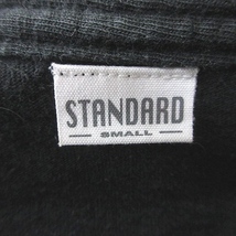 スタンダード STANDARD Tシャツ カットソー クルーネック ワンポイント 半袖 S 黒 ブラック 白 ホワイト /MS メンズ_画像5