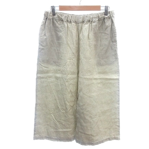  in natural In Natural sarouel pants Easy cropped pants flax .linen. beige /AU lady's 