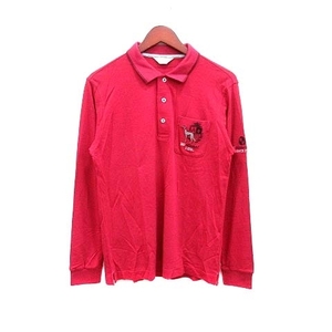 アダバット adabat ポロシャツ カットソー ワンポイント 半袖 48 赤 レッド /YK メンズ