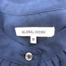 グローバルワーク GLOBAL WORK シャツ ブラウス ノーカラー M 紺 ネイビー /AU レディース_画像5