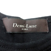 デミルクス ビームス Demi-Luxe BEAMS ワンピース ひざ丈 ノースリーブ ドッキング 黒 ブラック /MN レディース_画像5