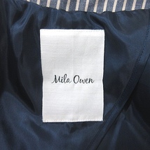 未使用品 ミラオーウェン Mila Owen テーラードジャケット ダブル ストライプ F 紺 ネイビー 白 ホワイト /YI レディース_画像6