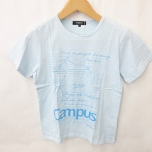 未使用品 Double focus Tシャツ 2枚 半袖 丸首 企業コラボ Kabaya さくさくぱんだ コクヨ Campus プリント イラスト 綿 レッド ブルー S_画像7