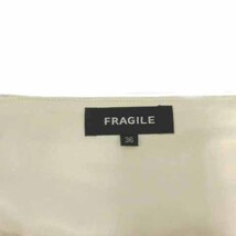 フラジール FRAGILE ワンピース スクエアネック 五分袖 ベルスリーブ ひざ丈 総レース 総柄 日本製 コットン混 アイボリー 36_画像9