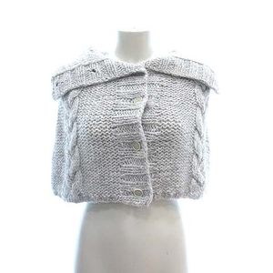  McAfee MACPHEE Tomorrowland knitted cardigan cape cable knitted alpaca 1 gray /CT lady's 