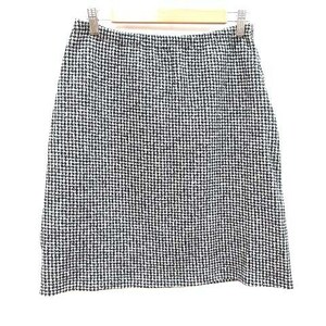  Agnes B agnes b. trapezoid skirt knee height knitted thousand bird ..2 black black white white /CT lady's 