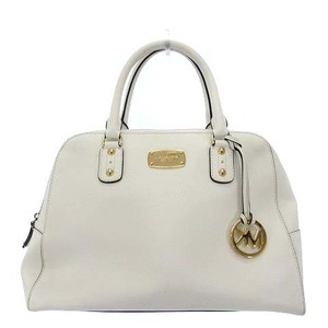 マイケルコース MICHAEL KORS 2way ハンドバッグ ショルダーストラップ グレインレザー 白 ホワイト ■GY01 レディース