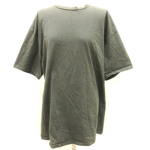 エイトン ATON 20AW NUBACK COTTON オーバーサイズ Tシャツ カットソー 半袖 6930898 無地 グレー 04 M位 メンズ レディース