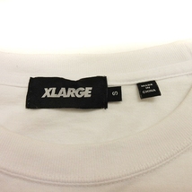 エクストララージ X-LARGE Tシャツ カットソー 長袖 プリント コットン 白 ホワイト S ■GY01 メンズ_画像4