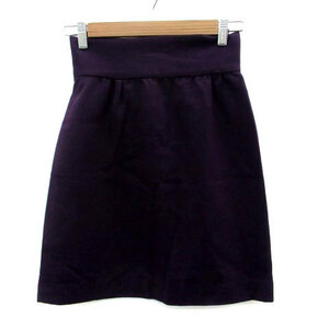  slow b Iena SLOBE IENA flair skirt knee height wool 34 purple purple /HO42 lady's 